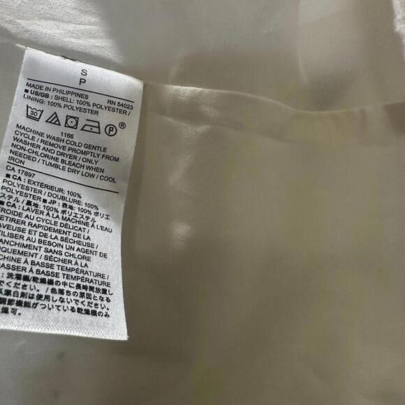 Banana Republic Women's Off White Polkadot Flounce-Hem Fit-and-Flare Dress Small - Picture 5 of 5